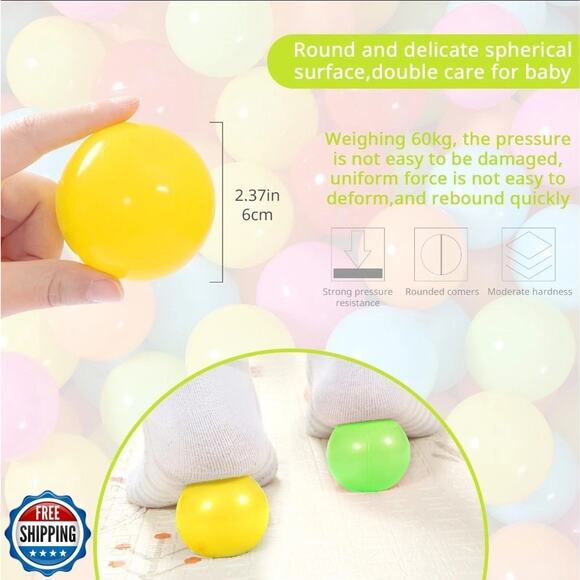 500 Ball Pit Balls Multi-Color Plastic Balls for Ball Pits - Picture 5 of 5